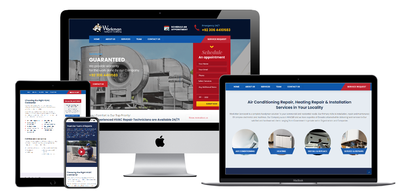 Workman Services Website Pk & Uae